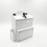 Suggestion Box with Sign Holder Clear Suggestion Box with Lock Container Acrylic Adhesive for Office, Schools