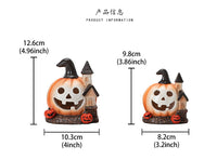 Halloween Pumpkin Resin Figurine for Tabletop Decor