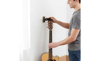 Anti-Slip Silicone Walnut Wood Guitar Mount Scratch Protection Weight-Activated Lock Guitar Hanger Space Saving Easy Installation for Studio, Practice Room