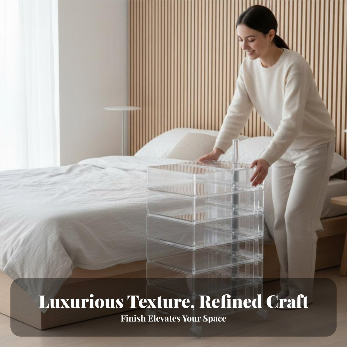 3-Tier Rotating Pedestal Space-Saving 3-Tier Round Stand Multi-Functional