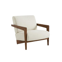 Striped Wooden Armchair sturdy Wood Frame Striped Lounge Chair Minimalist artistic design dense Foam for Living Room, Bedroom