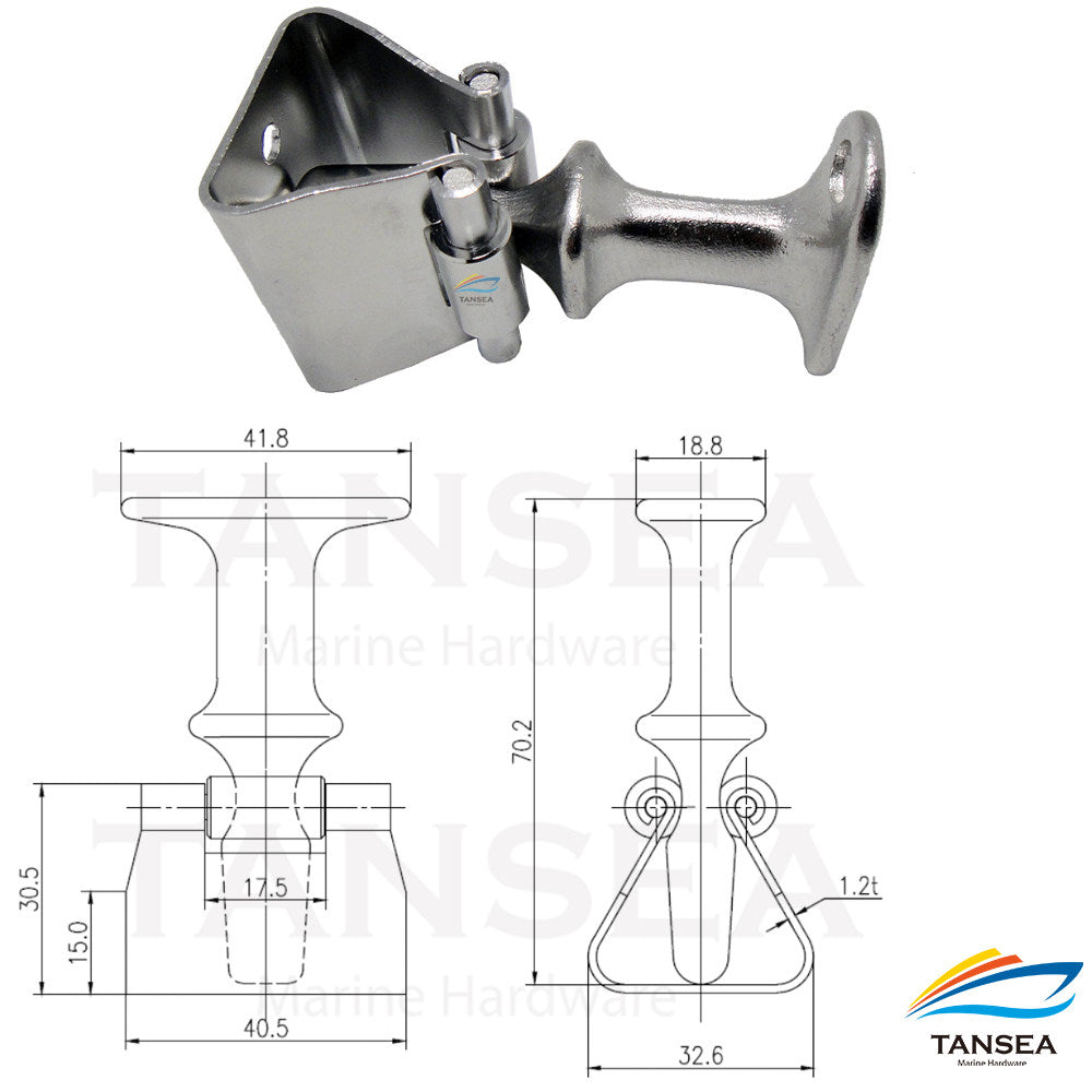 不锈钢316船用定门器防火门防风船用门吸门碰自动直插式门扣门锁
