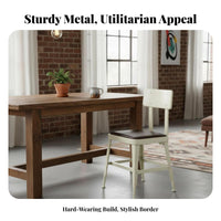 utilitarian Metal Seat sturdy Construction Stackable utilitarian Side Chair