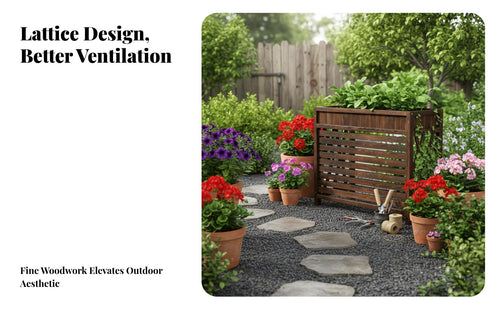Decorative Louvered air conditioner Unit Cover Weather-Resistant Louvered Air Conditisingler Cover Weatherproof Plant Stand Multi-Functional for Garden aficionados, Apartment Dwellers, Property Managers, Balcony, Patio, Bair conditionerkyard, Yard