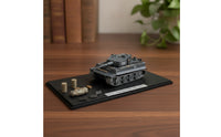 Collectible Die-Cast Tank with Display Base Metal Tiger I Tank Model Static Armored Vehicle Model Detailed for Collectors, Hobbyists, History Buffs, Desk, Office