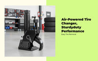 Air-powered portable tire changer