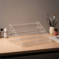 Paint Bottle Organizer Clear Paint Storage Rack Multi-Tier Acrylic Organizer for Hobbyists, Artists, Craft Room, Workspace, Desk