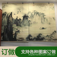New Chinese Style Bamboo Curtain for Ceiling Decoration, Lift Shade, No Drilling