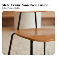 Armless Dining Chair Nordic Design Schoolhouse Chair Easy to Clean