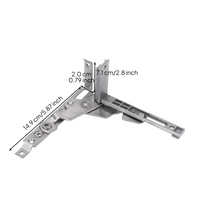 Unseen Glazing Hinge, Adjustable Aluminum Alloy, sturdy Duty, Home Office Security Installation