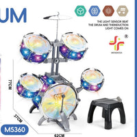 Large Drum Set Toy for Kids Jazz Drum Percussion Instrument Baby Drumming Toy