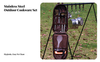 7 Pieces Includes Carrying Case 7-Piece Camping Kitchen Set Lightweight Portable Camping Kitchen Utensil Set Sturdy for Campers, Travelers