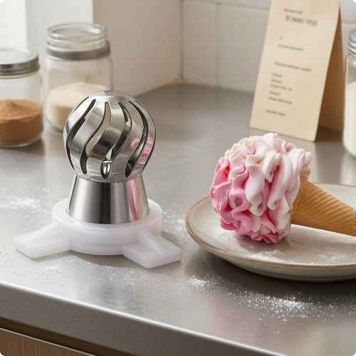 Ice Cream Shaping Cap Stainless Steel Soft Serve Nozzle Dessert Decoration