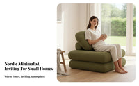 Armless Block Sofa Sectional Design Living Room Furniture Unrestricted Combination Lowheight for Young Adults, Homeowners