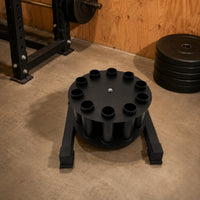 Barbell Rack Space-Saving Design Rotating Barbell Rack Rust-Resistant Finish
