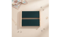 Double-Tier Jewelry Stand Sturdy Wood Frame Wooden Necklace Rack Desktop Jewelry Organizer Space Saving Earring Display Rack