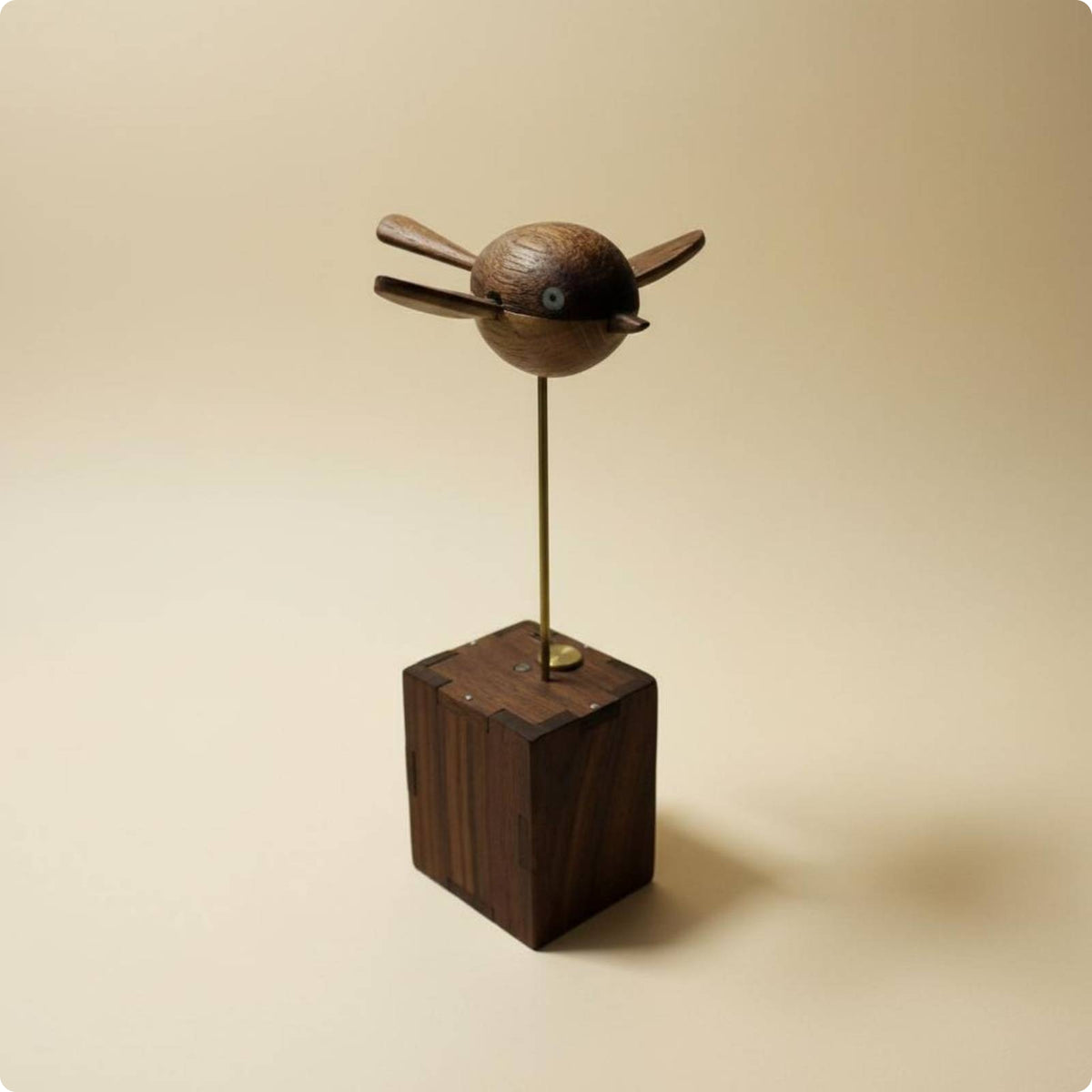 Wooden Bird Figurine Handmade Wood Bird Figurine Gift Idea for Desktop, Women