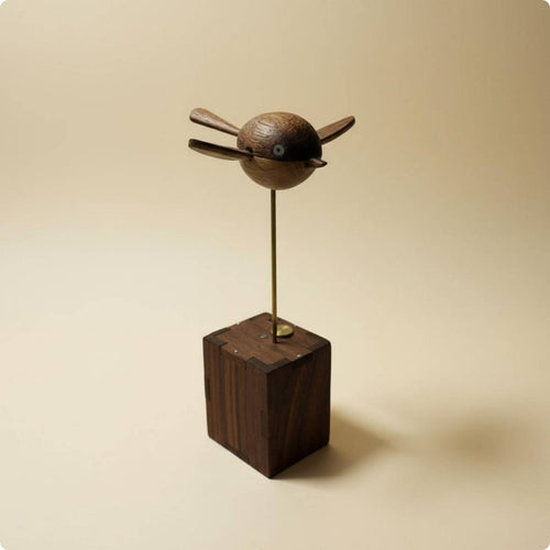 Wooden Bird Figurine Handmade Wood Bird Figurine Gift Idea for Desktop, Women