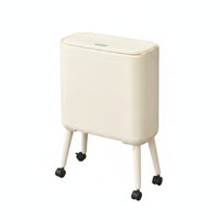 Press-Top Trash Bin Minimalist Trash Can with Lid Easy to Use for Office