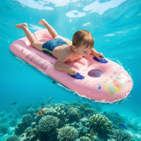 Easy-Grip Handles Kids Inflatable Surfboard Thickened Material Kids Water Buoyant Board High Buoyancy Childrens Handled Bodyboard Long-Lasting for Children, Beginners, Beach