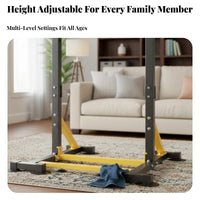 Full-Body Workout Freestanding Pull-up Bar Stable Design Freestanding Pull up Bar Heavy Duty Bodyweight Training Station Non-Slip Grips for Adults, Kids, Indoor