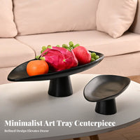 Pedestal Fruit Bowl Glow Upscale Design Modern Decorative Fruit Plate Versatile Resin Centerpiece for Living Room, Restaurant, Housewarming