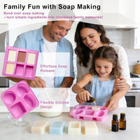 3-Piece Silicone Soap Mold Set with 50 Bags, 50 Labels, 66ft Jute Twine