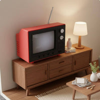 Playable Mini TV Plays Videos 1:12 Scale Television USB Rechargeable