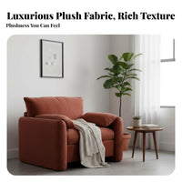Elephant Ear Accent Chair Italian Design Single Sofa Plush Fabric Ergonomic Shape for Adults, Students, Bedroom, Study