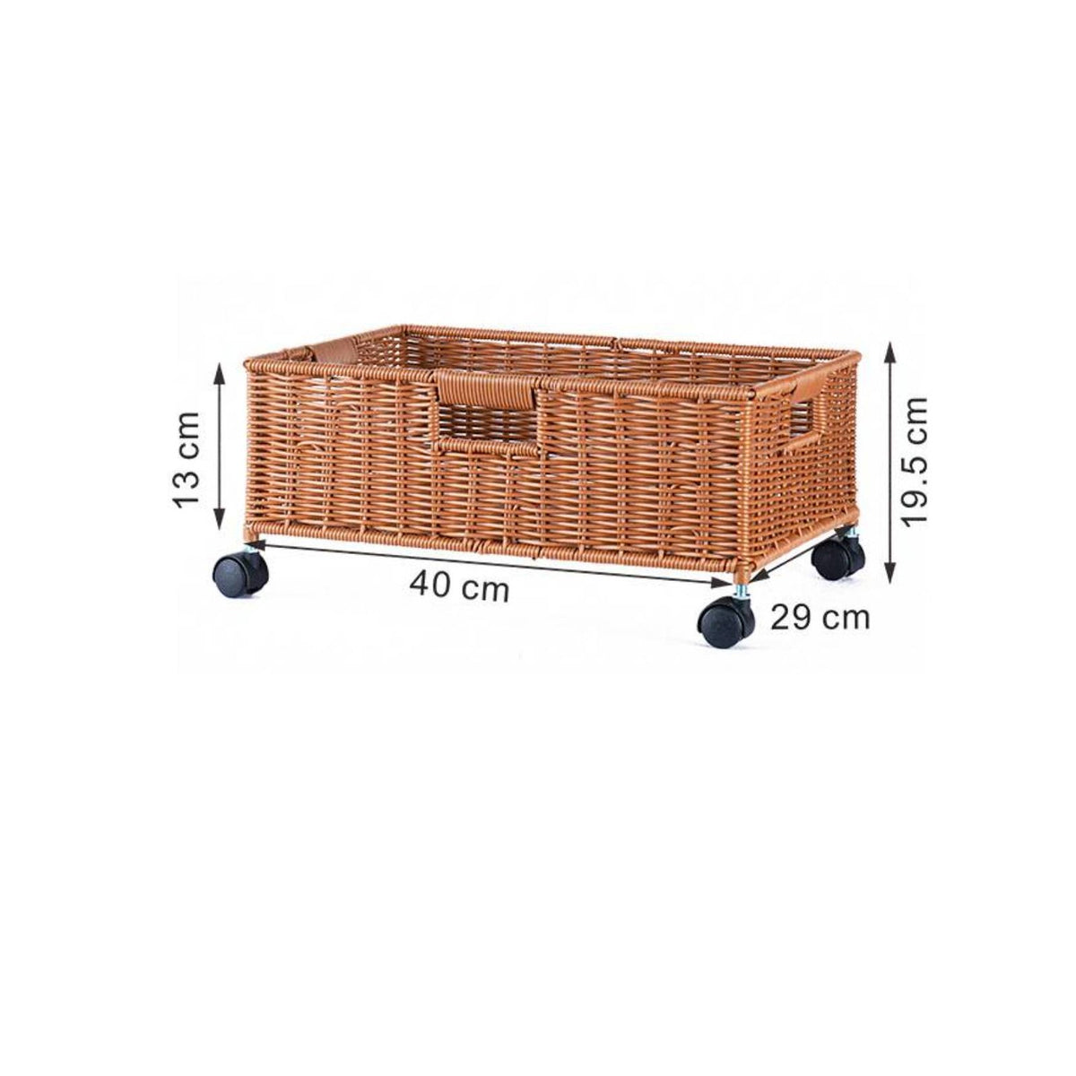 Book Storage Basket Handle Grip Rolling Storage Basket Sturdy for Living Room