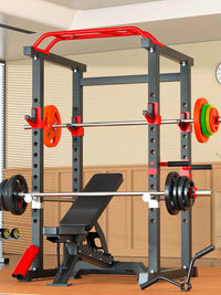 Multi-Functional Home Squat Rack with Barbell Bench Press Station