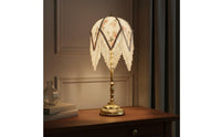 Elegant Design French Retro Table Lamp Timeless Elegance Beaded Tassel Lamp Ornate Brass Base Exquisite Gift Idea for Bedroom