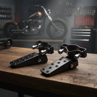 Motorcycle Rear Foot Pegs Black Rear Foot Pegs with Bracket Sturdy Footrests for Motorcyclists