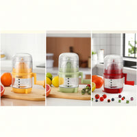 Compact Manual Juicer with Dust Cover Countertop Hand-Crank Juicer for Kitchen, Home, Small Areas