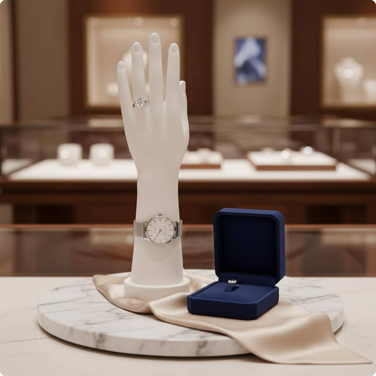 Right Hand Mannequin Polished Finish Watch Display Hand Seamless