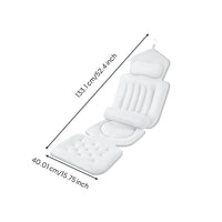 Bathtub Pillow Support Waterproof Full Body Bath Mat with Softly Padded Bath Cushion with Headrest for Adults