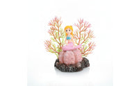 Mermaid Figurine with Artificial Plant Resin Mermaid Ornament Carved Artificial Seaweed for Desktop