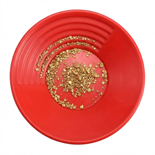 Gold Washing Pan for Prospecting, Manual Gold Washing Tool for Rivers, Lightweig #variant:Flame Red