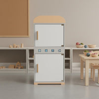CE Certified Wooden Kitchen Playset Realistic Design Kids Play Kitchen Educational Pretend Cooking Set Nordic Design for Boys and Girls, Playroom, Nursery, Preschool