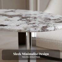 Oval Pedestal Table Italian design Home Furnishing Sturdy Construction