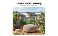 Round Stool Pad Soft Fleece Texture Sherpa Round Stool Adaptable Cute Design for Adults, Kids, Bedroom, Bay Glazed Opening