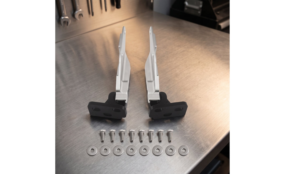 2 Pieces Quick Release Hood Hinge Latch Kit Replacement Quick Hood Hinge Release Latch Long Hardware for Racers