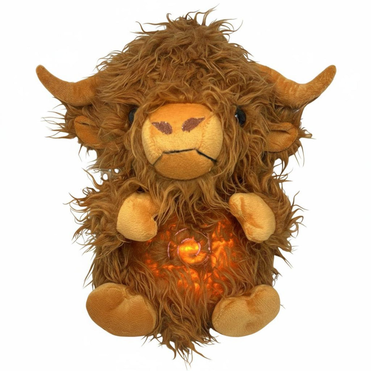 Breathing Light-up Cow Toy Soothing Music & Lights Breathing Mountain Cow Stuffed Musical Steer Stuffed Creature Nighttime