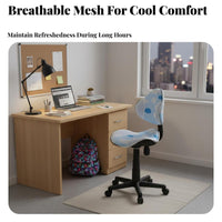 Armless rolling Chair Height Adjustable rotate Seat Comfortable for Long Sitting