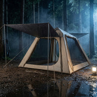 Rain-Resistant Inflatable Tent with Mesh Openings and Doors Quick Setup Inflatable Tent Waterproof Spacious for Families, Campers, Camping