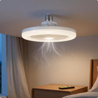 Ceiling Fan Lamp White Wireless Control Ceiling Fan Light E27 Base