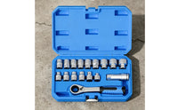 17 Pieces Pass Through Socket Set Reversible Go-Through Socket Set Quick Release for Car Repair Workers, Garage