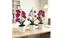 Artificial Flower Realistic Faux Flower Plant Fake Phalaenopsis Easy to Clean Flower Arrangement Real Touch