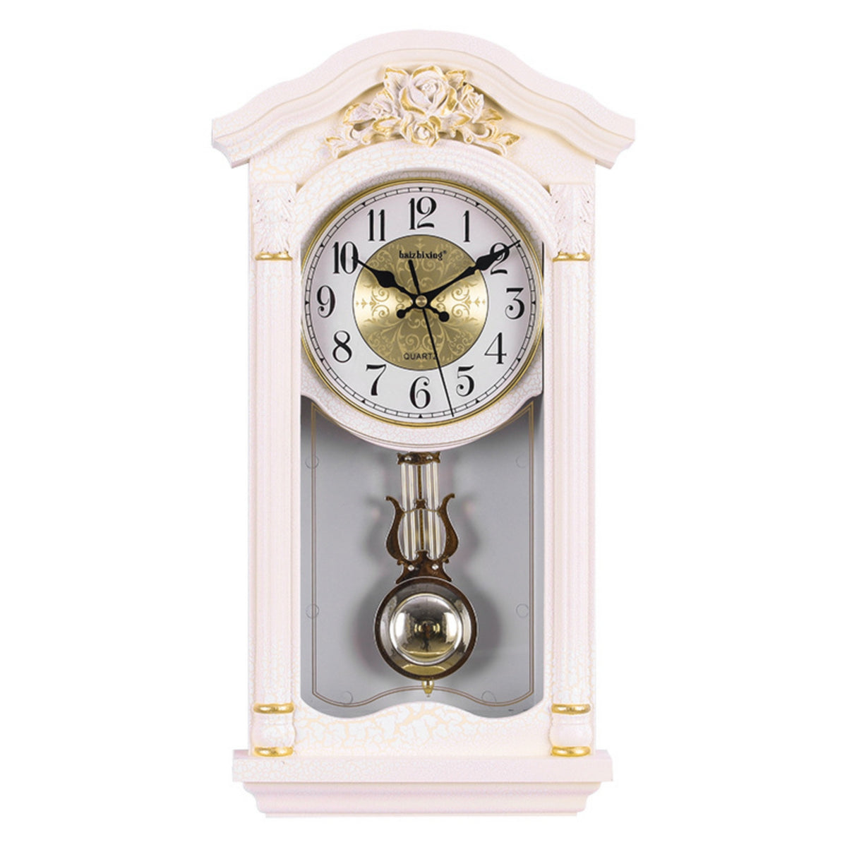 Wall Clock with Pendulum Ornate Pendulum Wall Clock Retro for Study