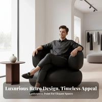 Modern Single Lounger Light Luxury Lounge Chair Retro Aesthetic architectural-inspired for Boutique Owners, Interior Designers